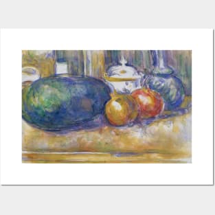 Still Life with a Watermelon and Pomegranates by Paul Cezanne Posters and Art